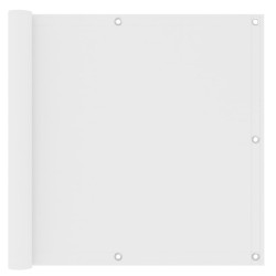 Parawan balkonowy, biały, 90x400 cm, tkanina Oxford