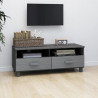 Szafka pod TV HAMAR, ciemnoszara, 106x40x40 cm, drewno sosnowe