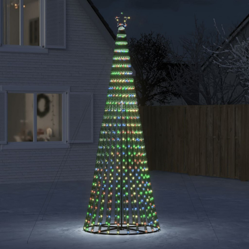 Stożkowa choinka z lampek, 688 kolorowych LED, 300 cm