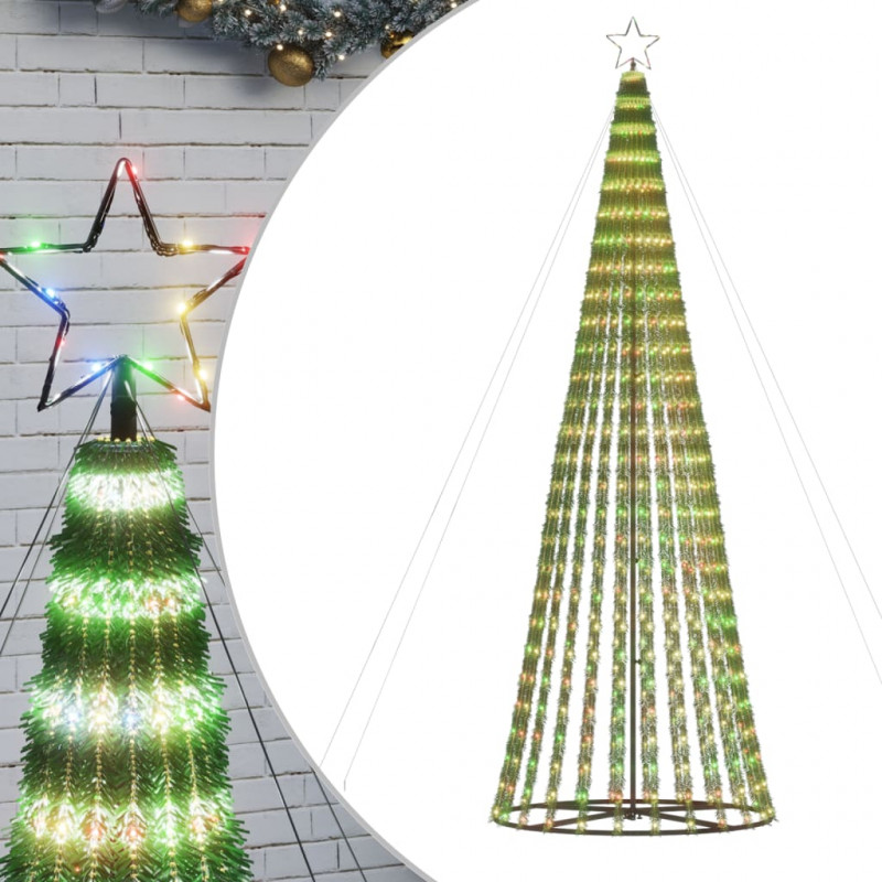 Stożkowa choinka z lampek, 688 kolorowych LED, 300 cm