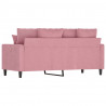 Sofa 2-osobowa, różowy, 140 cm, tapicerowana aksamitem
