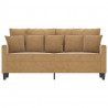 Sofa 2-osobowa, brązowa, 140 cm, tapicerowana aksamitem