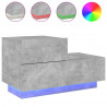 Szafka nocna z oświetleniem LED, szarość betonu, 70x36x40,5 cm