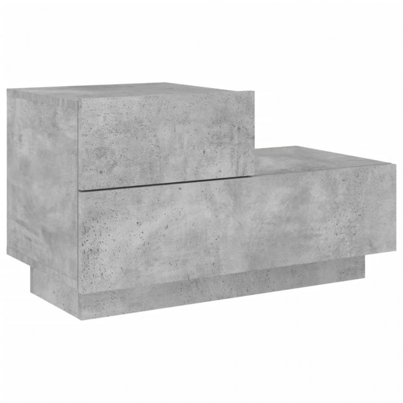 Szafka nocna z oświetleniem LED, szarość betonu, 70x36x40,5 cm