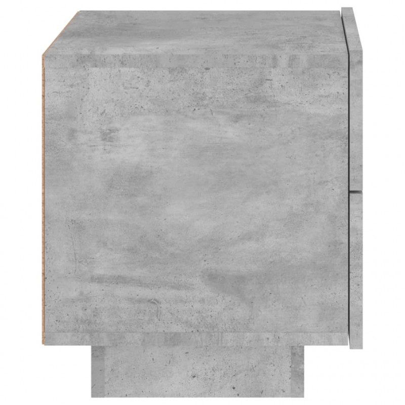 Szafka nocna z oświetleniem LED, szarość betonu, 70x36x40,5 cm