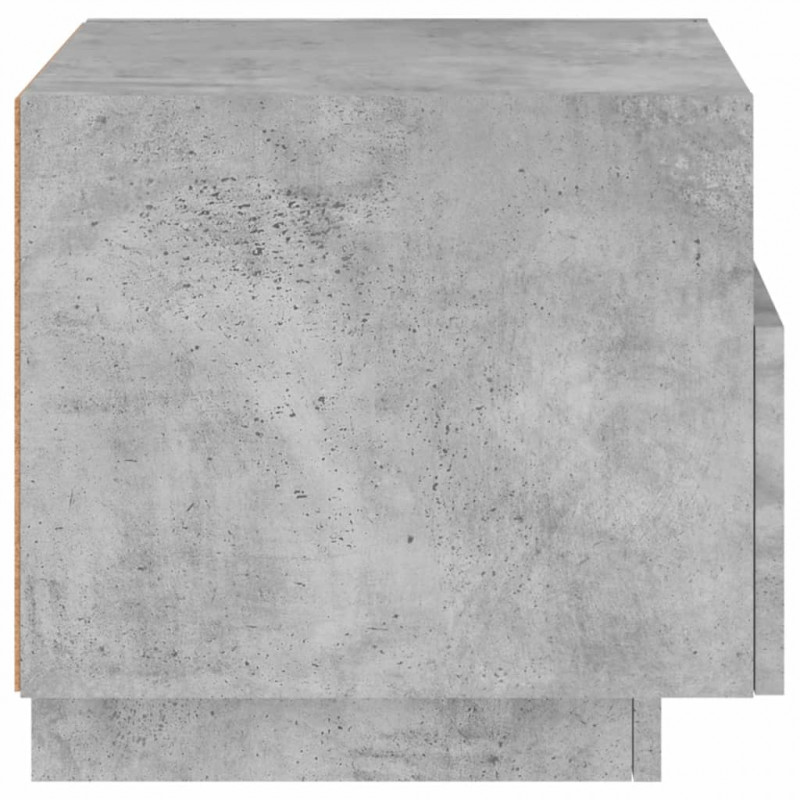 Szafka nocna z oświetleniem LED, szarość betonu, 40x39x37 cm