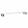 Podstawka pod monitor, czarna, 100x20x8cm szkło hartowane metal