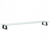 Podstawka pod monitor, czarna, 100x20x8cm szkło hartowane metal