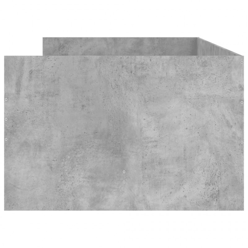 Rama łóżka z szufladami, szarość betonu, 90x200 cm