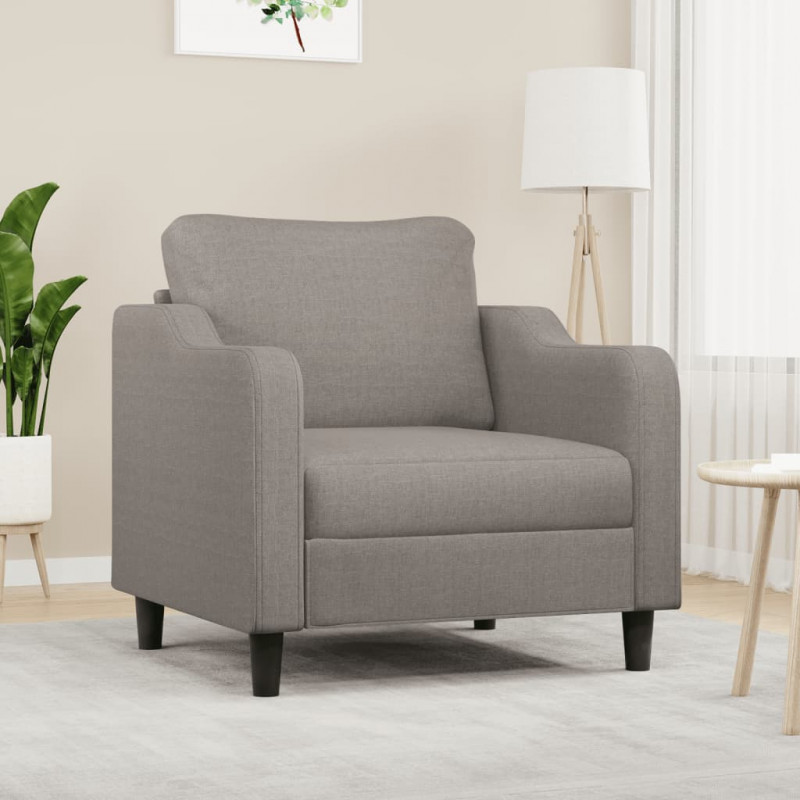 Fotel, taupe, 60 cm, obity tkaniną