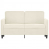 Sofa 2-osobowa, kremowy, 120 cm, tapicerowana aksamitem