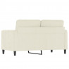Sofa 2-osobowa, kremowy, 120 cm, tapicerowana aksamitem