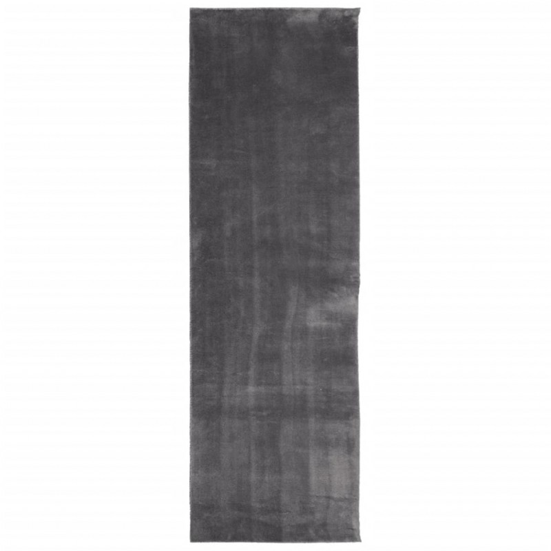 Dywan HUARTE z krótkim włosiem, antracytowy, 80x250 cm