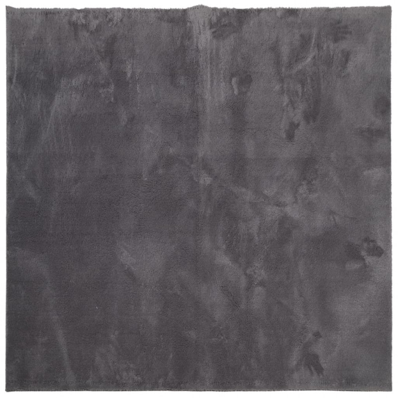 Dywan HUARTE z krótkim włosiem, antracytowy, 160x160 cm