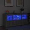 Szafka z oświetleniem LED, szary dąb sonoma, 142,5x37x67 cm