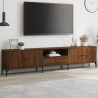 Szafka pod TV, z szufladą, brązowy dąb, 200x25x44 cm