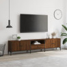 Szafka pod TV, z szufladą, brązowy dąb, 200x25x44 cm