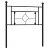 Metalowe wezgłowie, czarne, 100 cm