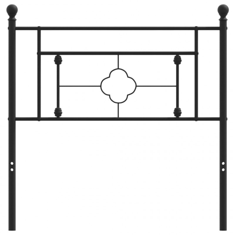 Metalowe wezgłowie, czarne, 100 cm
