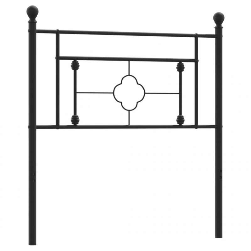 Metalowe wezgłowie, czarne, 100 cm