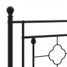 Metalowe wezgłowie, czarne, 100 cm