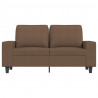Sofa 2-osobowa, brązowa, 120 cm, tapicerowana tkaniną