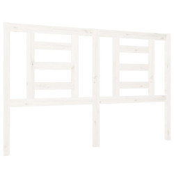 Wezgłowie łóżka, białe, 126x4x100 cm, lite drewno sosnowe