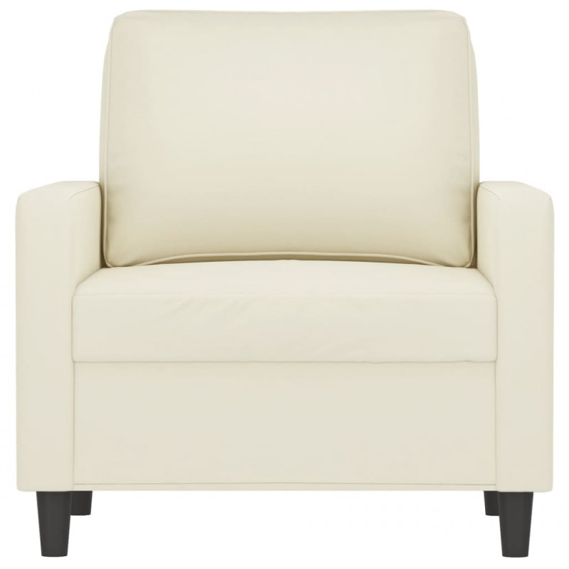Fotel, kremowy, 60 cm, obity aksamitem