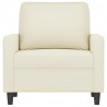 Fotel, kremowy, 60 cm, obity aksamitem