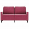 Sofa 2-osobowa, winna czerwień, 120 cm, tapicerowana aksamitem