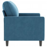 Sofa 2-osobowa, niebieski, 120 cm, tapicerowana aksamitem