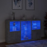 Szafka z oświetleniem LED, szarość betonu, 181,5x37x100 cm