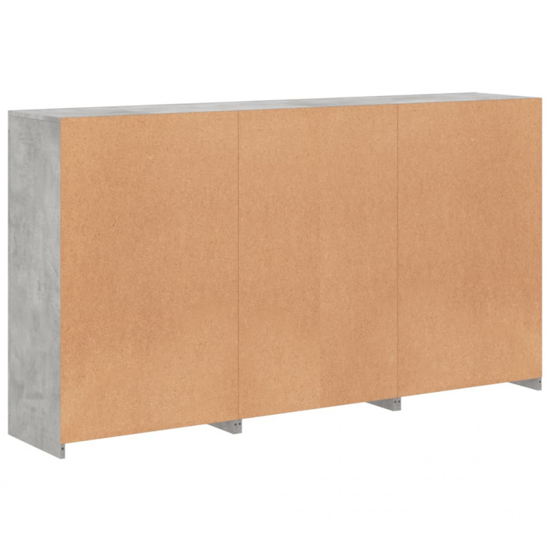 Szafka z oświetleniem LED, szarość betonu, 181,5x37x100 cm