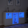 Szafka z oświetleniem LED, biała, 181,5x37x100 cm