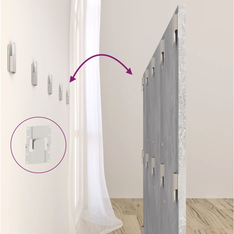 Wezgłowie łóżka, szarość betonu, 160x1,5x80 cm