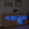 Szafka z oświetleniem LED, dąb sonoma, 164x37x67 cm
