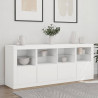 Szafka z oświetleniem LED, biała, 163x37x67 cm