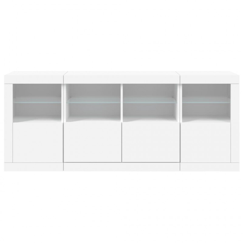 Szafka z oświetleniem LED, biała, 163x37x67 cm