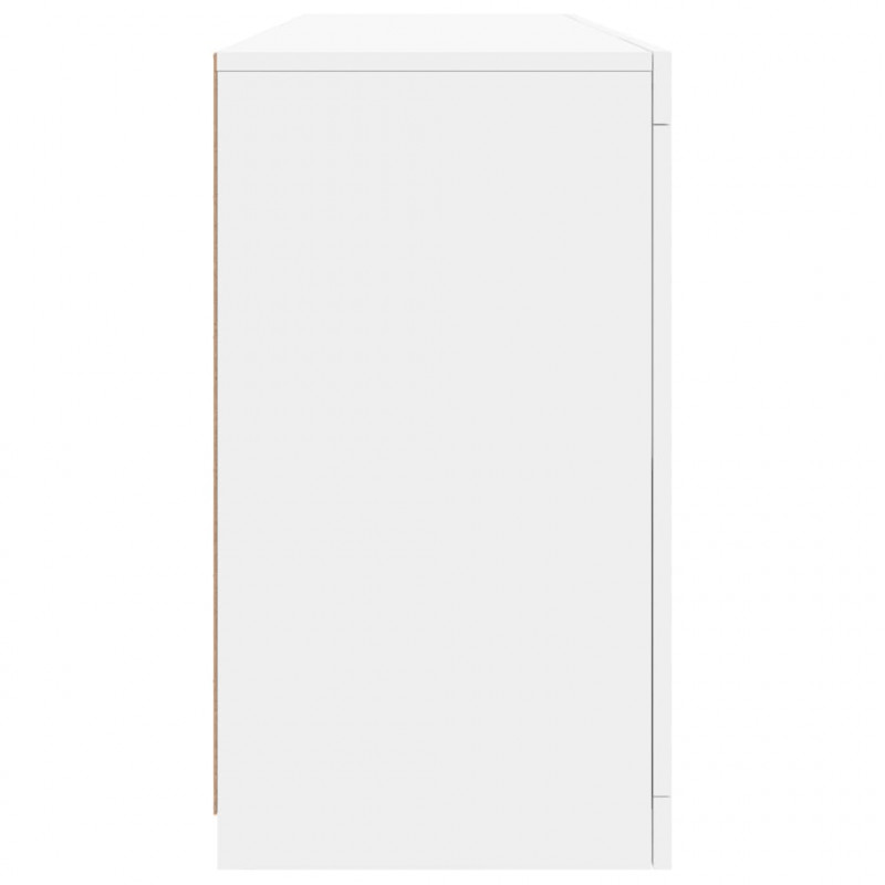 Szafka z oświetleniem LED, biała, 163x37x67 cm