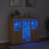 Szafki z oświetleniem LED, 3 szt., dąb sonoma