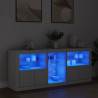 Szafka z oświetleniem LED, biała, 162x37x67 cm