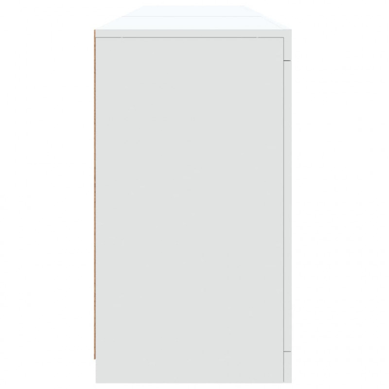 Szafka z oświetleniem LED, biała, 162x37x67 cm