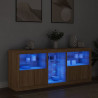 Szafka z oświetleniem LED, dąb sonoma, 162x37x67 cm