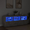 Szafka z oświetleniem LED, szarość betonu, 181,5x37x67 cm