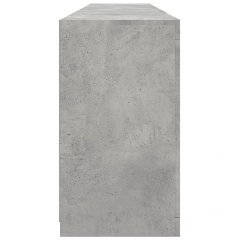 Szafka z oświetleniem LED, szarość betonu, 181,5x37x67 cm