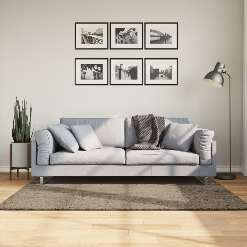 Dywan ISTAN z długim runem, połyskujący, szary, 120x170 cm