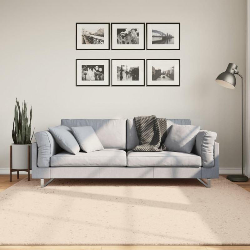 Dywan HUARTE z krótkim włosiem, beżowy, 200x200 cm