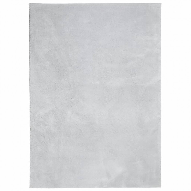 Dywan HUARTE z krótkim włosiem, szary, 140x200 cm