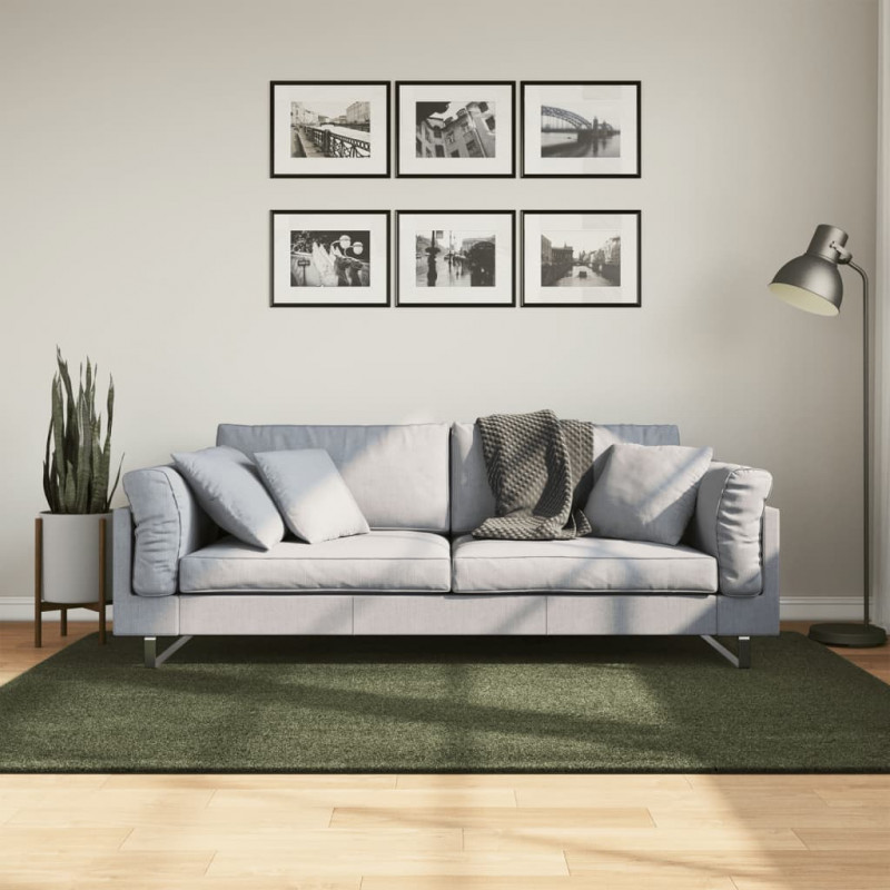 Dywan HUARTE z krótkim włosiem, zielony, 140x200 cm
