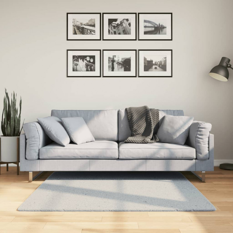 Dywan HUARTE z krótkim włosiem, niebieski, 120x120 cm
